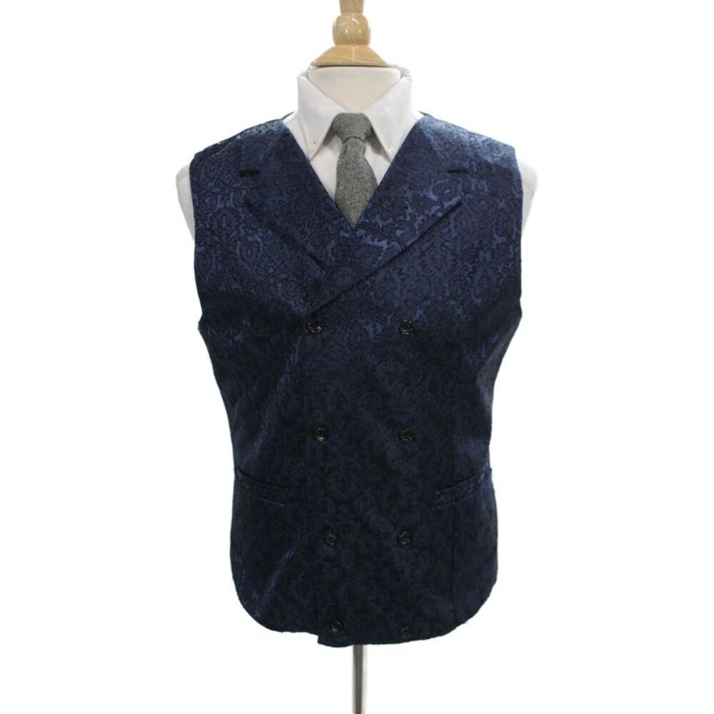 Coofandy Mens Paisley Polyester Button Vest Size M